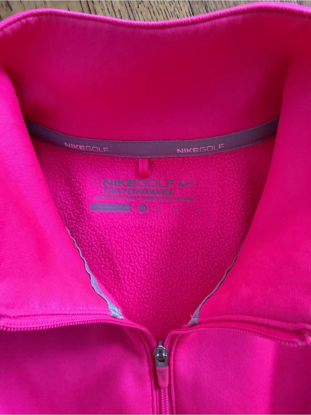 Nike Golf Tour Performance Hot Pink Quarter Zip Pullover Jacket Women’s M - Picture 2 of 5